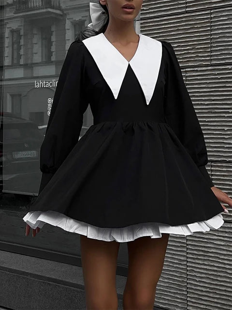 Splice Mini Dress for Party Club Night Folds ’s Evening Dress Hot Street Dresses