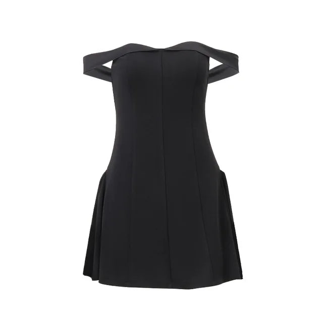 V Neck Backless Dress for Off Shoulder Slim Temperament Mini Dresses Hot Girl Party Evening Dress Lady