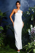 Olyady Halterneck Flower Sequin Maxi Dress