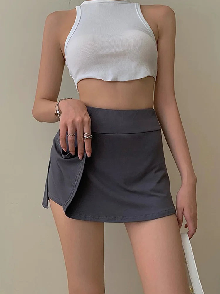 Dressbetty - Tennis High Waist Culottes A-line Mini Skirt