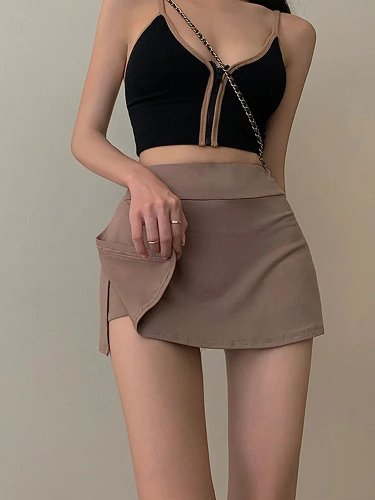 Dressbetty - Tennis High Waist Culottes A-line Mini Skirt