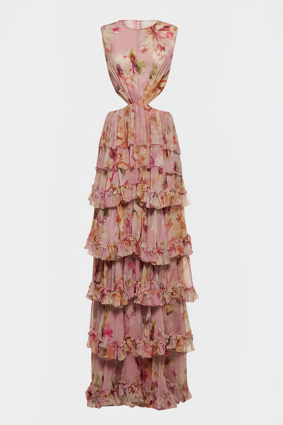 Liora High Waisted Printed Maxi Dress