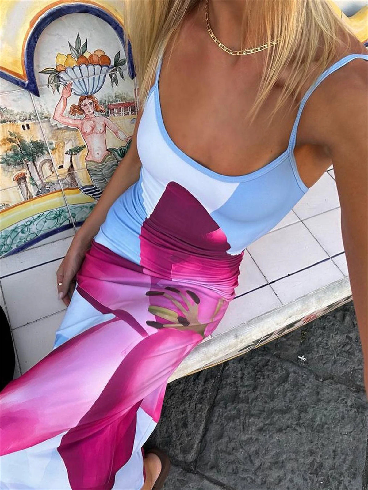 Lily Maxi Dress – Summer Backless Bodycon Sundress