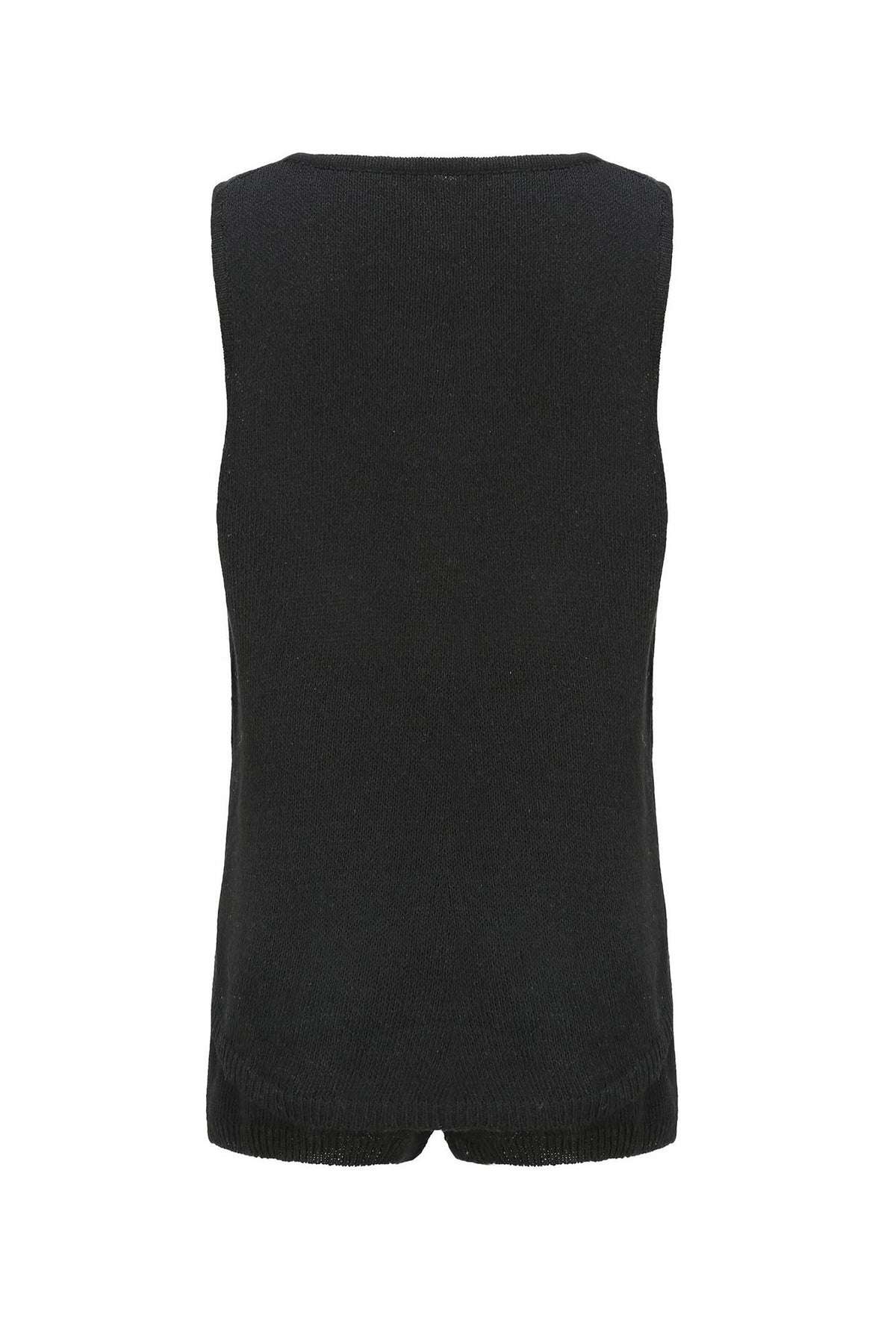 V Neck Knit Tank Top Shorts Suits