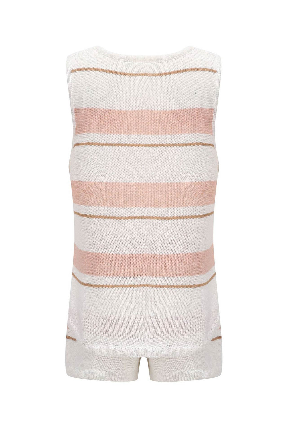 V Neck Knit Tank Top Shorts Suits