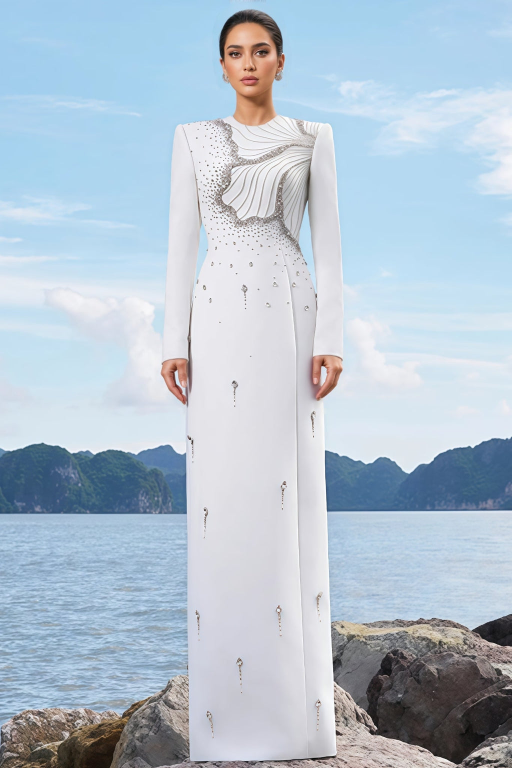 Lalie Crystal Embellished Maxi Dress