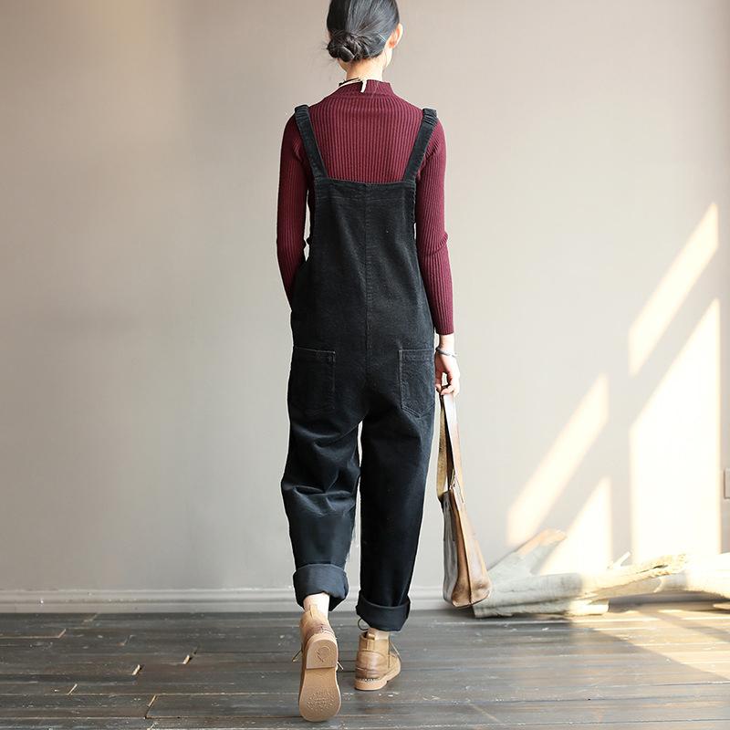 - Corduroy Loose Overall Op1014