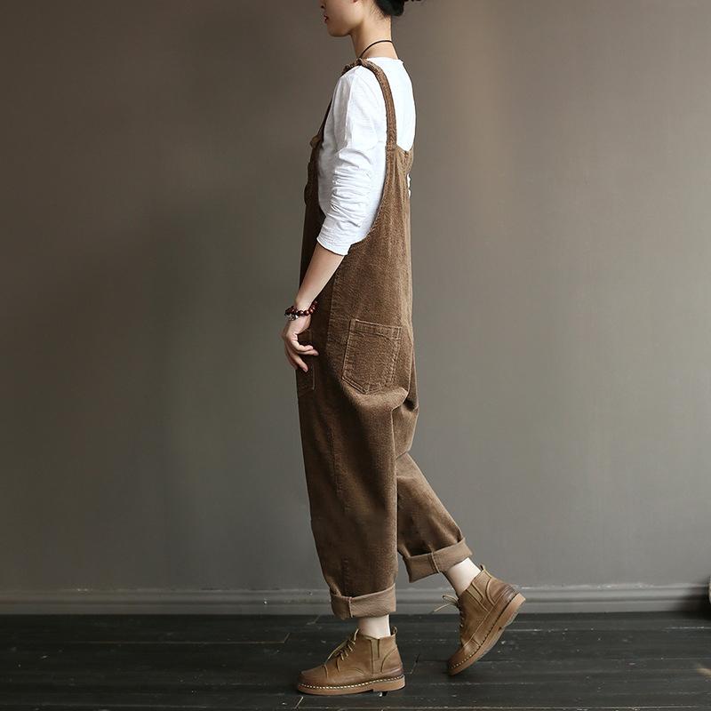 - Corduroy Loose Overall Op1014