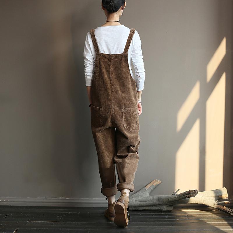 - Corduroy Loose Overall Op1014