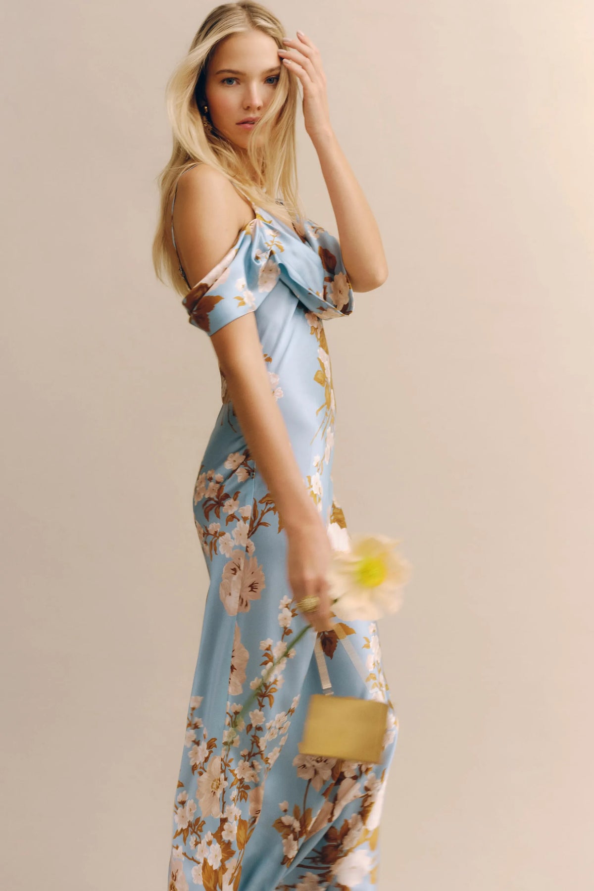Strapless Off-shoulder Maxi Dress