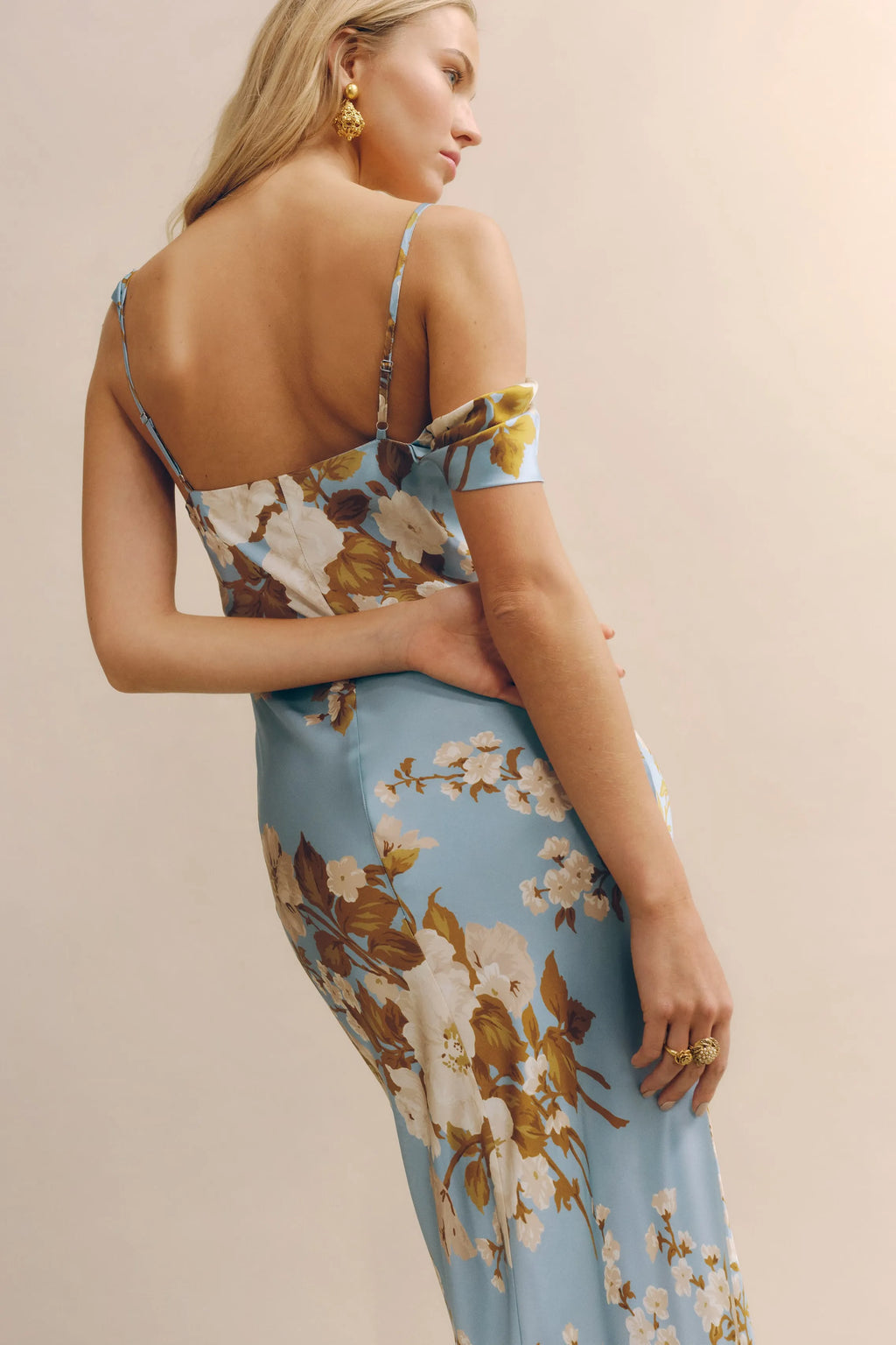 Strapless Off-shoulder Maxi Dress