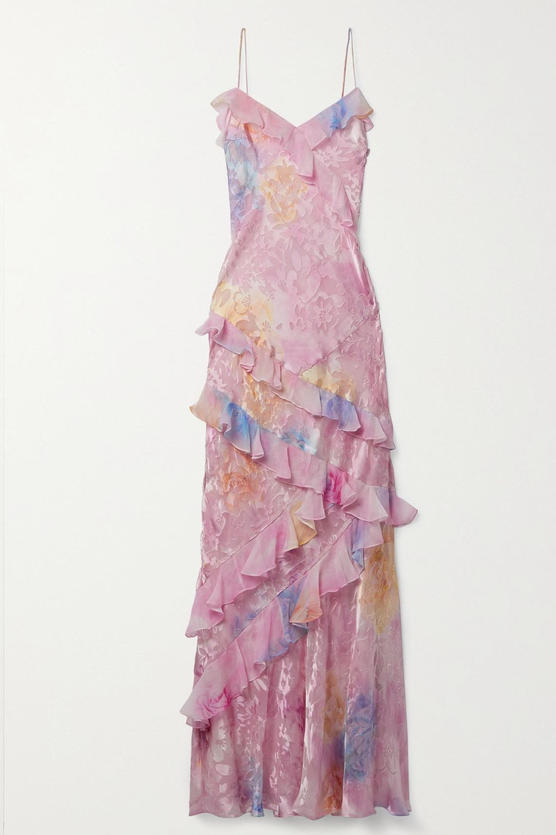 Frill Sweetheart Neck Sleeveless Maxi Dress