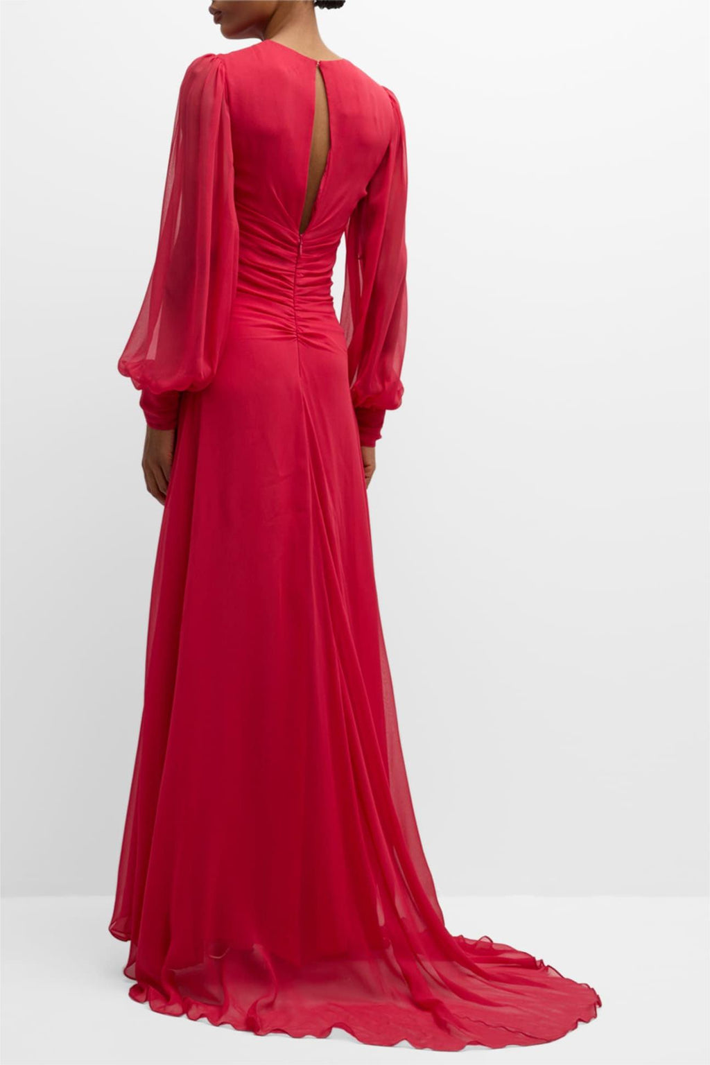 Knotted Lantern Sleeve Maxi Dress