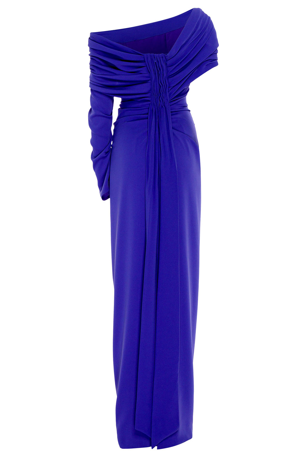 Off-shoulder Ruched Maxi Dress