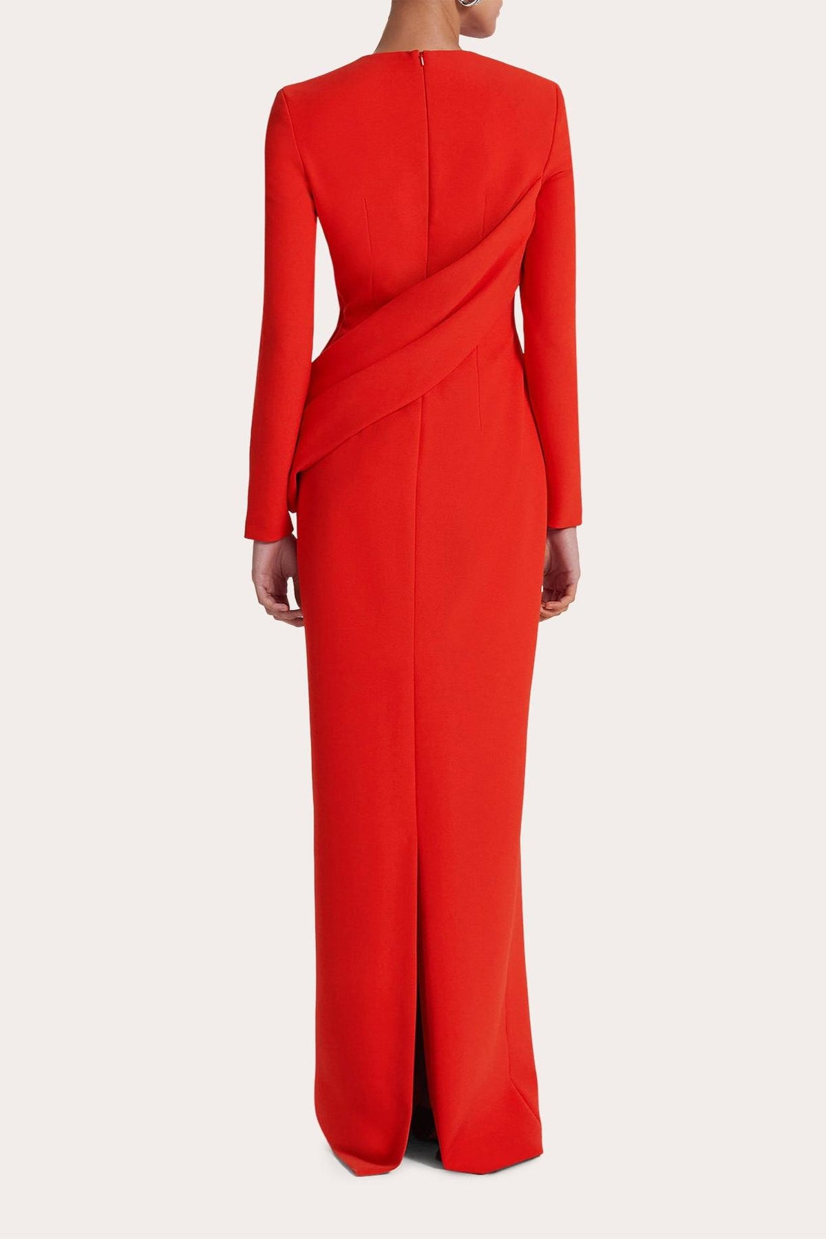 Round Neck Long Sleeve Maxi Dress