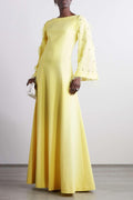Satin Rhinestone Maxi Dress