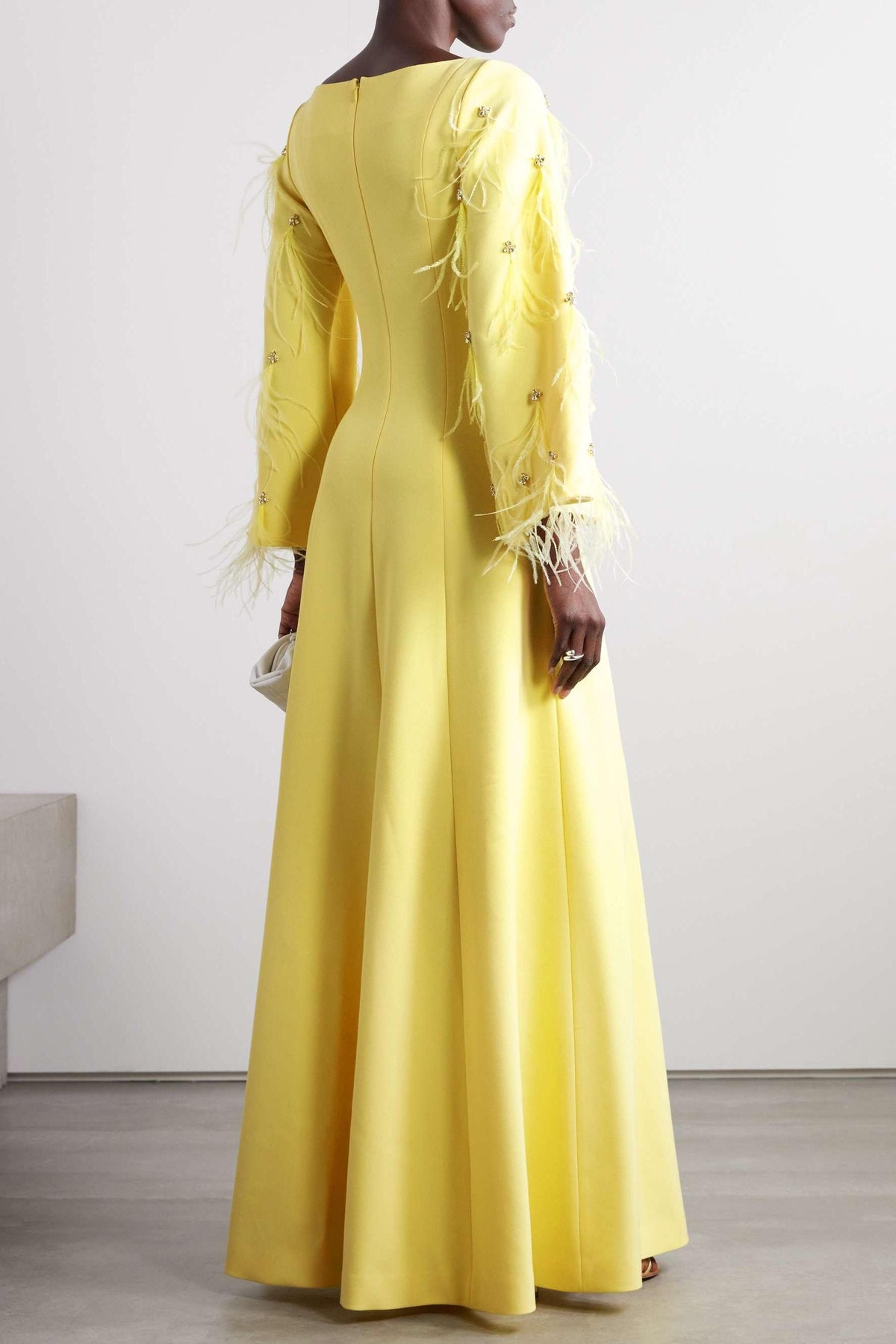 Satin Rhinestone Maxi Dress