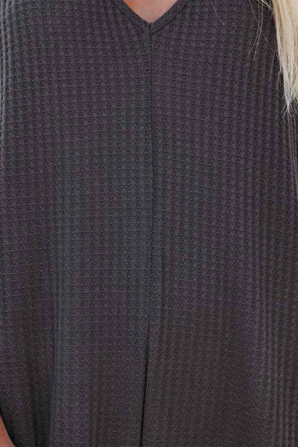 Waffle V Neck Spaghetti Straps Jumpsuits