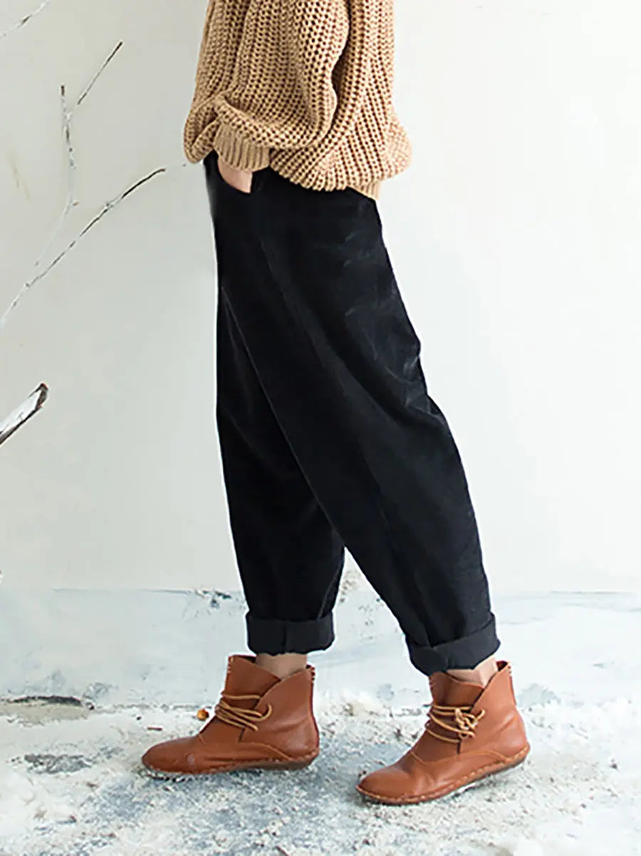 Spring Croduroy Harem Pants