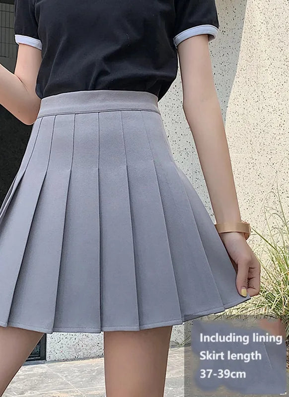 Dressbetty - Slim Zipper Dancing White Pleated Skirt