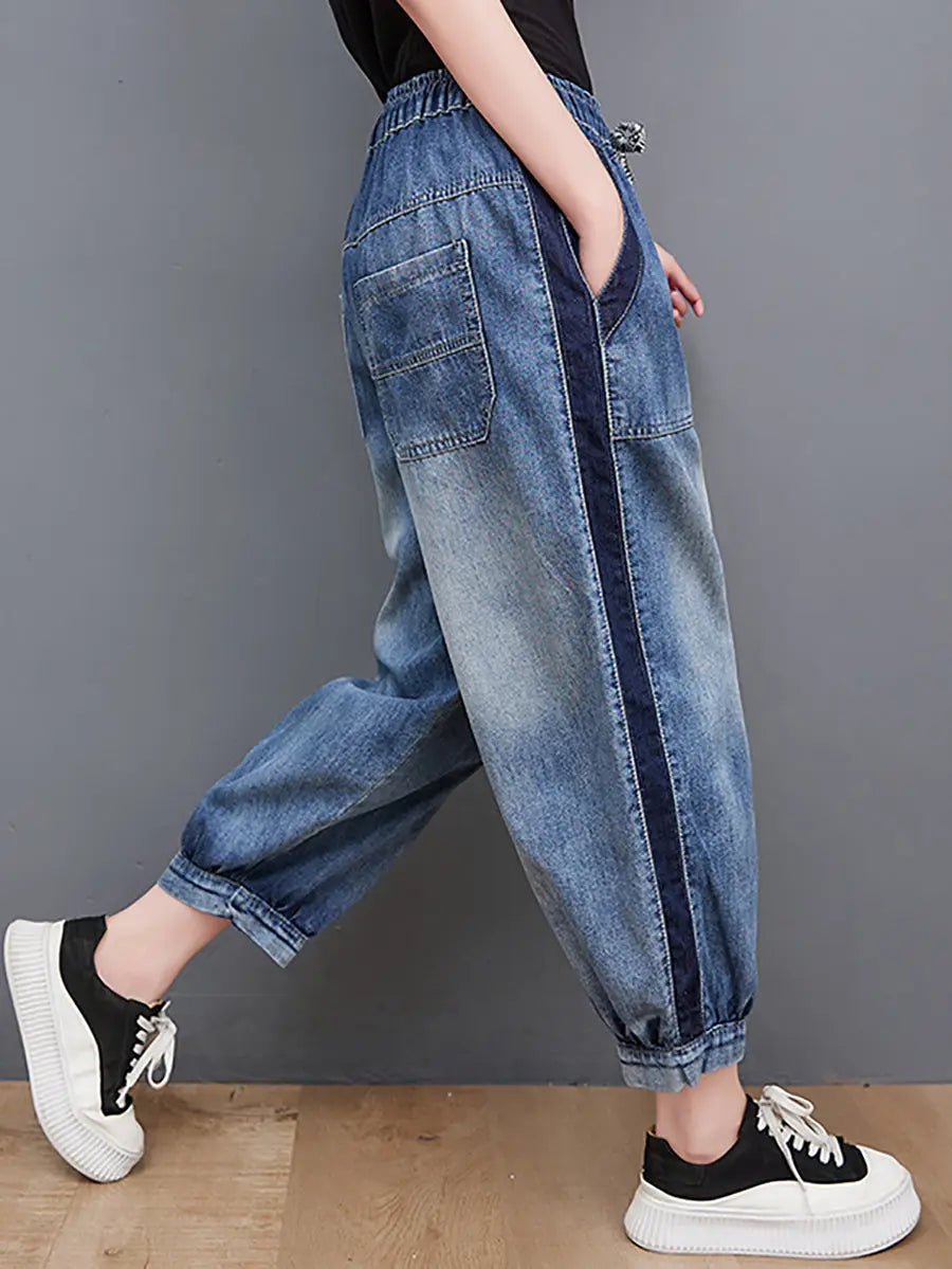 Wahed Spliced Denim Pants