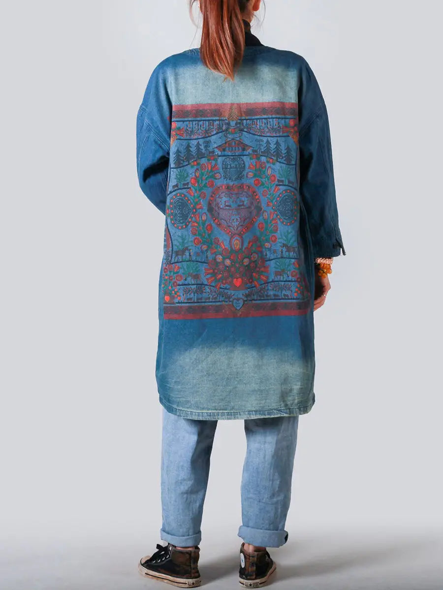 Frayed Denim Coat