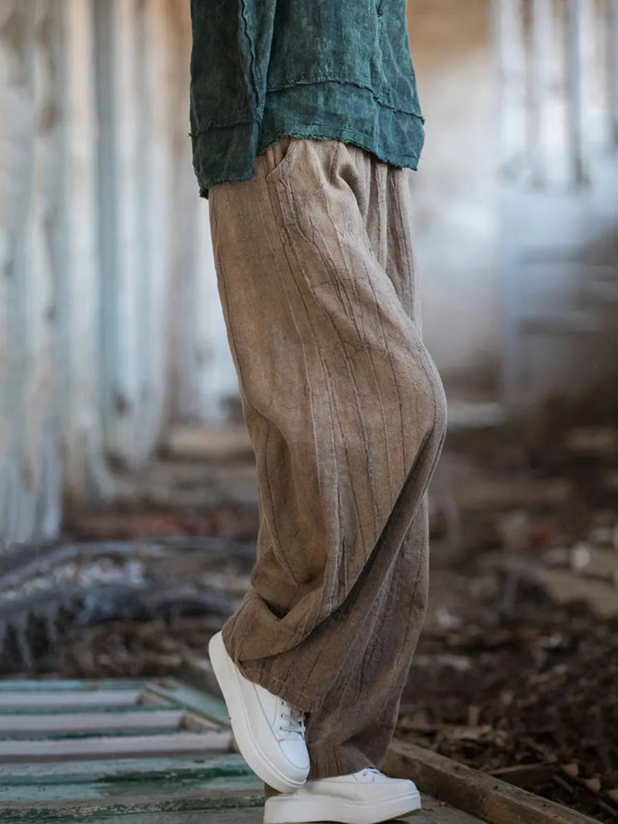 Tie-dye Fleece-lined Harem Pants