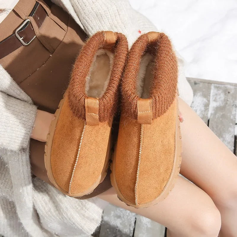 Knitted Cold-proof Warm Non-slip Thick-soled Snow Boot