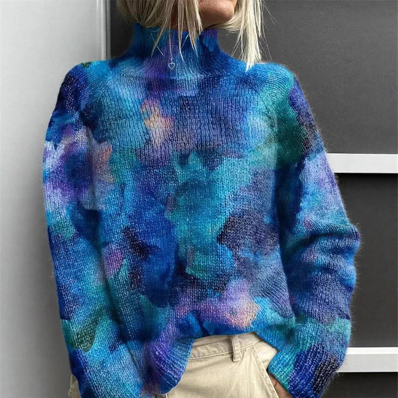 ’s Patterned Turtleneck Sweater