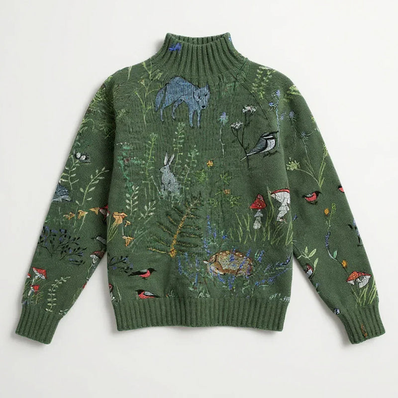 ’s Patterned Turtleneck Sweater