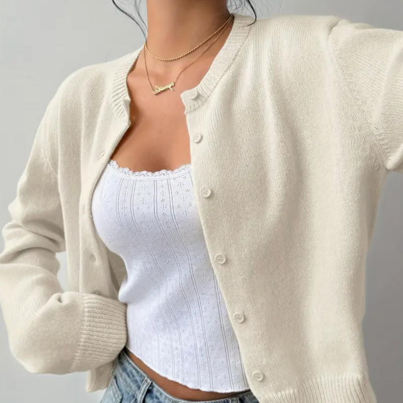 Fiona | ’s Spring Cropped Button Cardigan