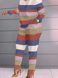 Chain Letter Print Pants Set At8059