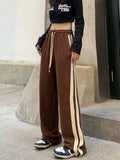 Striped Lace Up Harajuku Bf Style Sweatpants