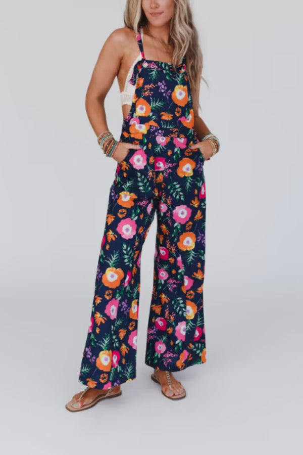 Birdie Print Overalls