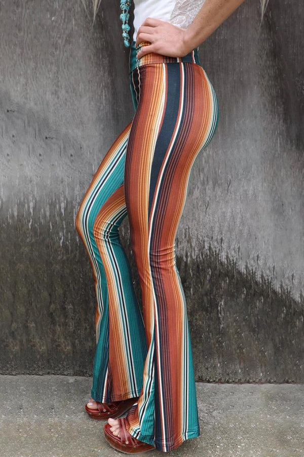 Skinny High Waist Pants Flared Pants