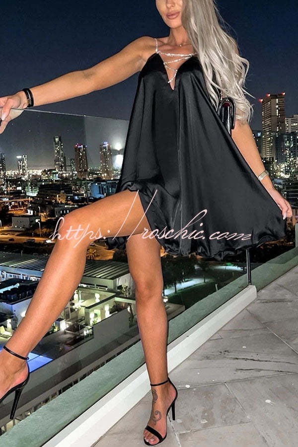 Shiny Chain Party Mini Dress