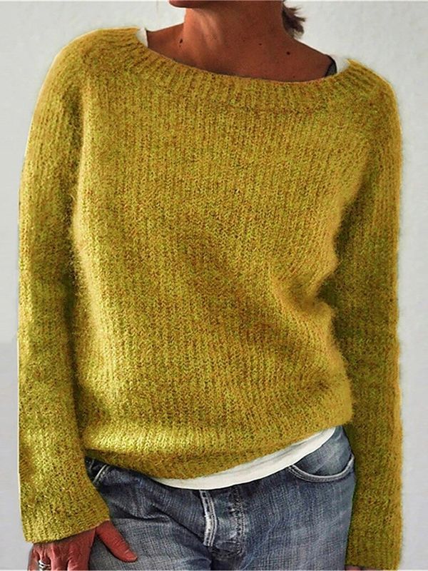 Round Neck Knitted Sweater