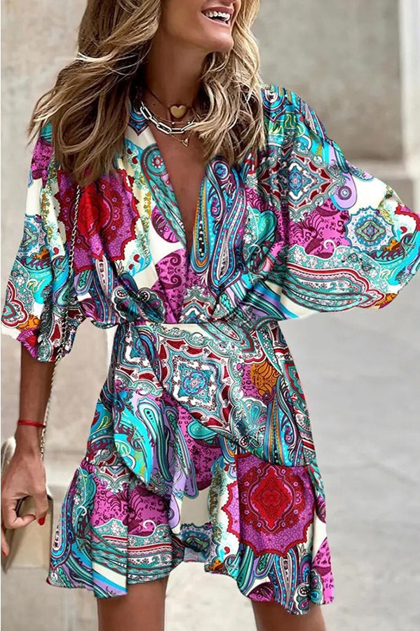 Dancing in the Garden Printed Mini Dress