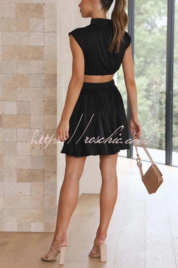 Best Part of the Day Cutout Waist Vacation Mini Dress