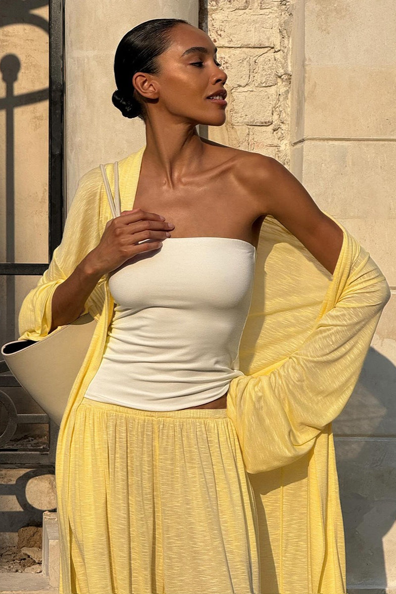 Long Cardigan With Lantern Pants Two Piece Pants Set