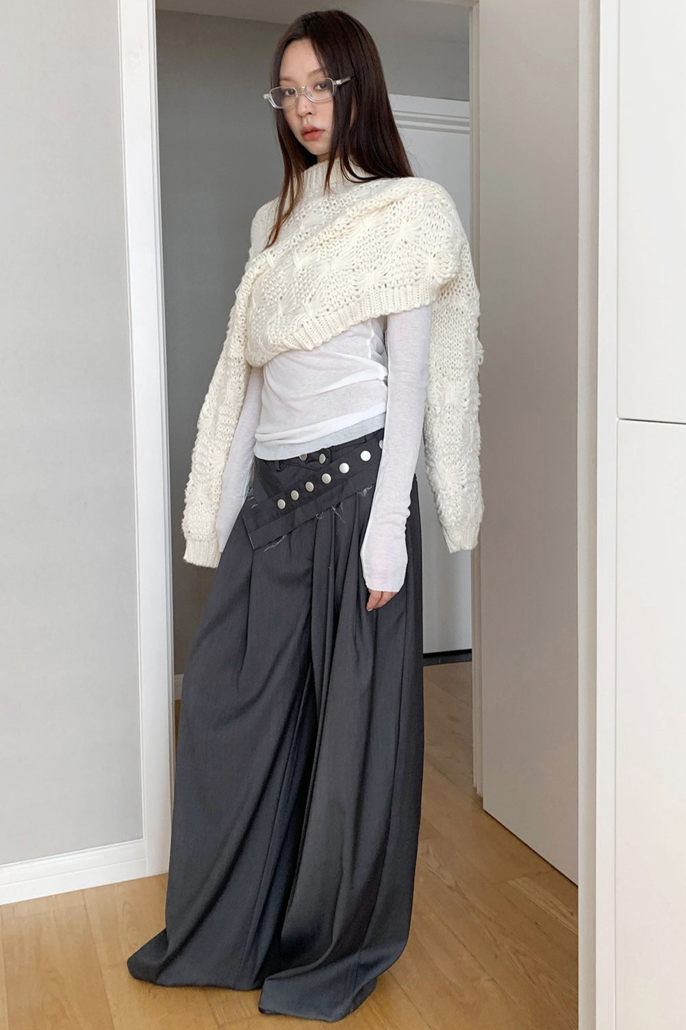 Wide-leg Straight-leg Pants