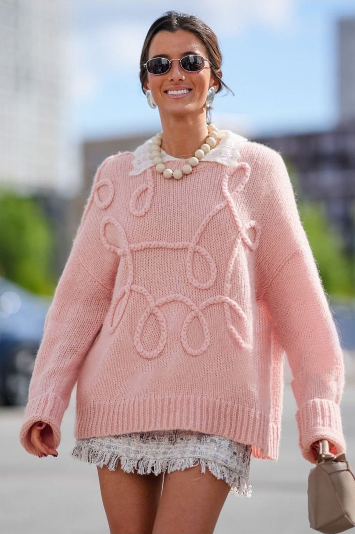 Loose Crew Neck Long Sleeve Knit Sweater