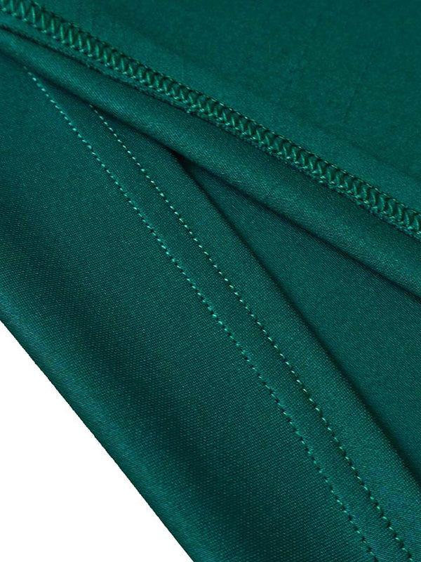 Bowknot Lace-up Color V-neck Midi Dresses
