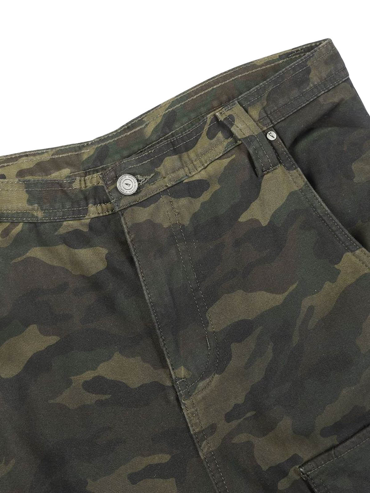 Camo Wide-leg Cargo Overalls - Style