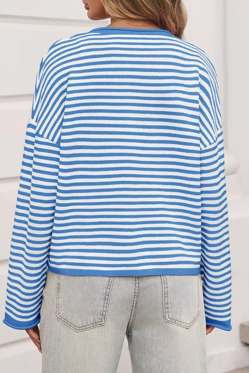 Striped Color Block Cardigan
