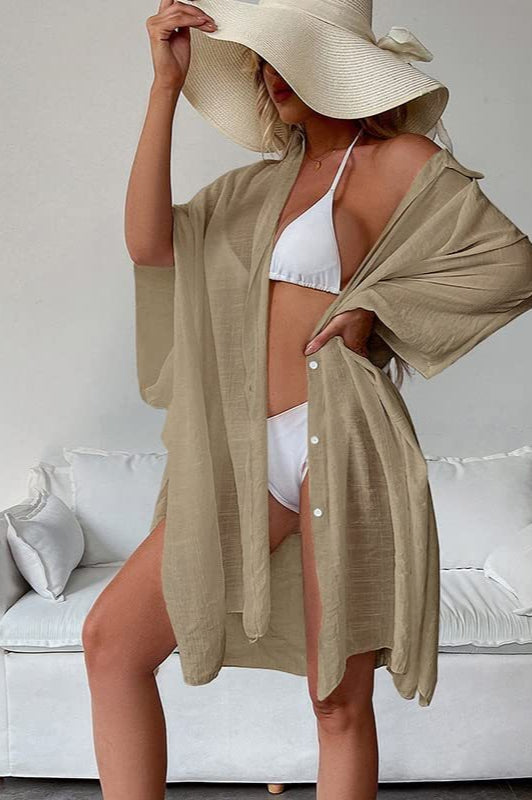 Batwing Sleeve Beach Cardigan