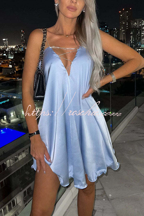 Shiny Chain Party Mini Dress