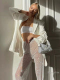 Sequins Rhinestone Diamond Studded Pants
