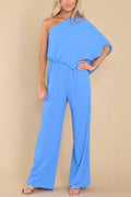 Slim Drape High Waist Jumpsuit