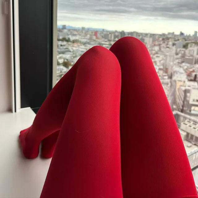 Red Tights Winter See Through Slim Lingerie ’s Pantyhose New Lingerie Lace Leggings Bodys Socks